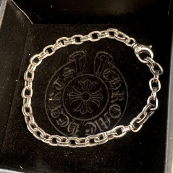 Chrome Hearts Silver Paper Chain Bracelet W/ Claw Clasp - Picture 2 of 9